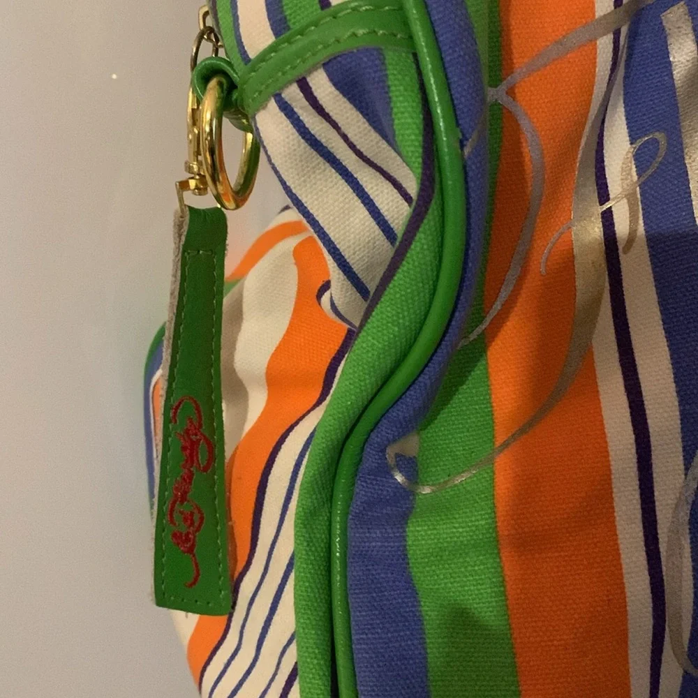 DON ED HARDY  VTG Y2K large canvas Flower Power/Satchel /Handbag beach b…